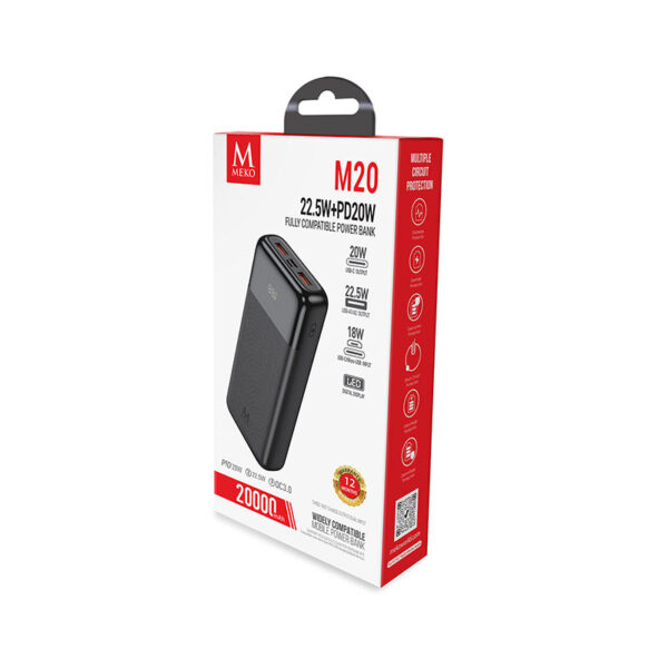 M20 20000mAh 22.5W+20W QC3.0 Power Bank - Image 3